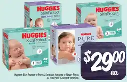 Farmer Jack's Huggies Skin Protect or Pure & Sensitive Nappies or Nappy Pants offer