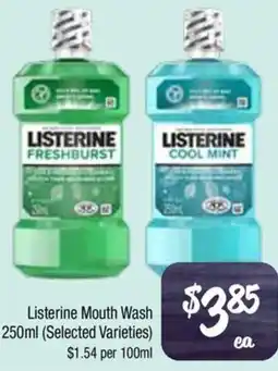 Farmer Jack's Listerine Mouth Wash offer