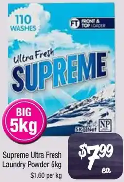 Farmer Jack's Supreme Ultra Fresh Laundry Powder offer