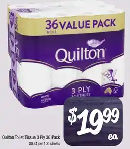 Farmer Jack's Quilton Toilet Tissue 3 Ply 36 Pack offer