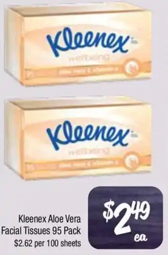 Farmer Jack's Kleenex Aloe Vera Facial Tissues offer