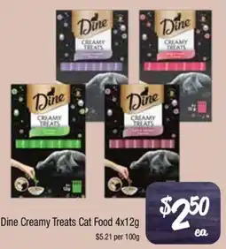 Farmer Jack's Dine Creamy Treats Cat Food offer