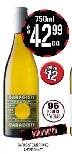 Farmer Jack's Garagiste merricks chardonnay offer