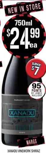 Farmer Jack's Xanadu vinework shiraz offer