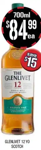 Farmer Jack's Glenlivet 12 scotch offer