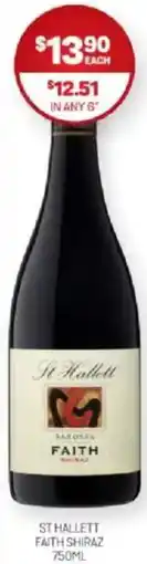 Harry Brown St hallett faith shiraz offer