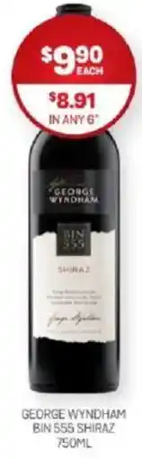 Harry Brown George wyndham bin 555 shiraz offer