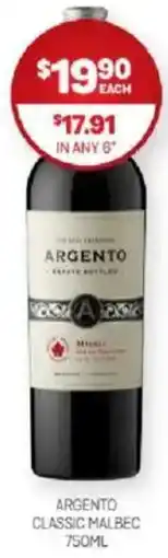 Harry Brown Argento classic malbec offer
