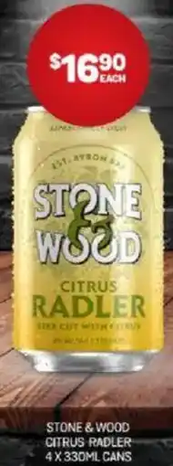 Harry Brown Stone & wood citrus radler offer