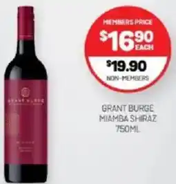 Harry Brown Grant burge miamba shiraz offer