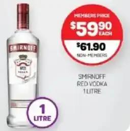 Harry Brown Smirnoff red vodka offer