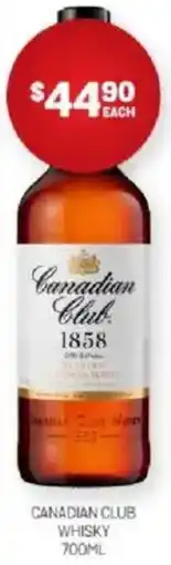Harry Brown Canadian club whisky offer