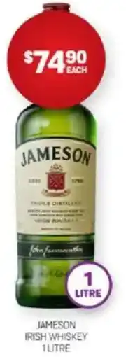 Harry Brown Jameson irish whiskey offer