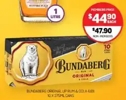 Harry Brown Bundaberg original up rum & cola 4.6% offer