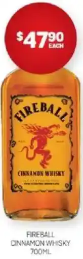 Harry Brown Fireball cinnamon whisky offer
