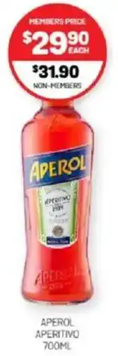 Harry Brown Aperol aperitivo offer