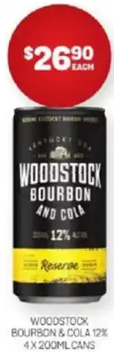 Harry Brown Woodstock bourbon & cola 12% offer