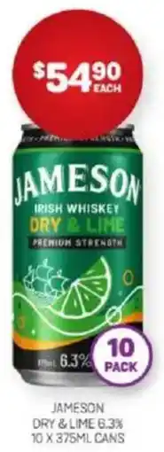 Harry Brown Jameson dry & lime 6.3% offer