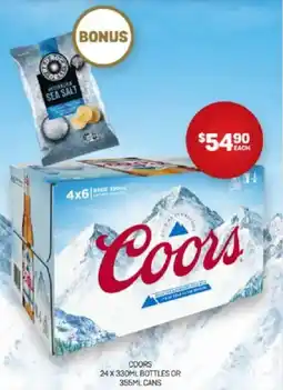 Harry Brown Coors bottles or offer