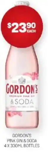 Harry Brown Gordon's pink gin & soda offer