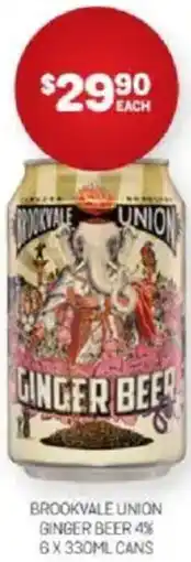 Harry Brown Brookvale union ginger beer 4% offer