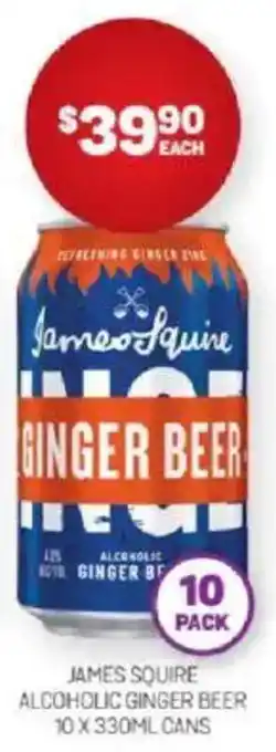 Harry Brown James squire alcoholic ginger beer offer
