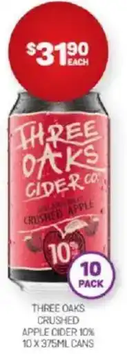 Harry Brown Three oaks crushed apple cider 10% offer
