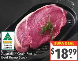 Supa Valu Australian Grain Fed Beef Rump Steak offer