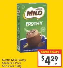 Supa Valu Nestlé Milo Frothy offer