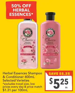 Supa Valu Herbal Essences Shampoo & Conditioner offer