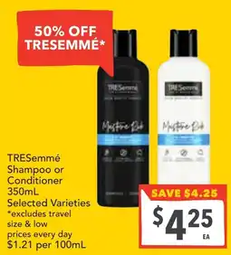 Supa Valu TRESemmé Shampoo or Conditioner offer
