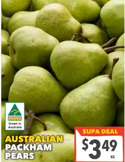 Supa Valu Australian packham pears offer