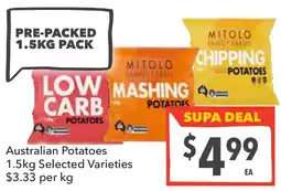Supa Valu Australian Potatoes Selected Varieties offer
