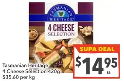 Supa Valu Tasmanian Heritage 4 Cheese Selection offer
