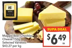 Supa Valu Maggie Beer Cheddar Cheese Selected Varieties offer