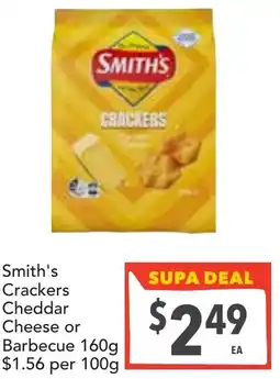 Supa Valu Smith's Crackers Cheddar Cheese or Barbecue offer