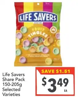 Supa Valu Life Savers Share Pack Selected Varieties offer