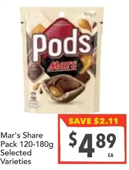 Supa Valu Mar's Share Pack Selected Varieties offer