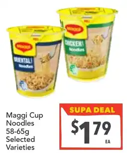 Supa Valu Maggi Cup Noodles Selected Varieties offer