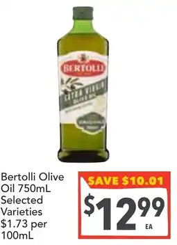 Supa Valu Bertolli Olive Oil Selected Varieties offer