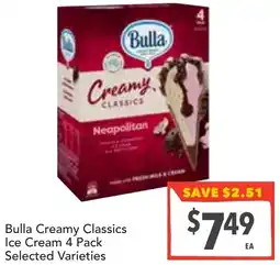 Supa Valu Bulla Creamy Classics Ice Cream Selected Varieties offer