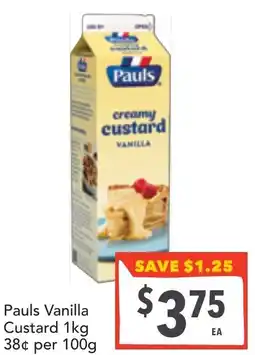 Supa Valu Pauls Vanilla Custard offer