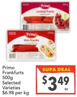 Supa Valu Primo Frankfurts Selected Varieties offer