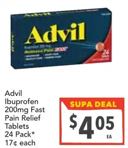 Supa Valu Advil Ibuprofen Fast Pain Relief Tablets offer