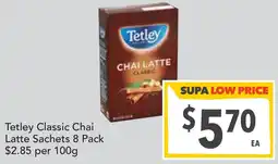 Supa Valu Tetley Classic Chai Latte Sachets offer