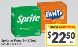 Supa Valu Sprite or Fanta offer