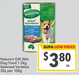 Supa Valu Nature's Gift Wet Dog Food Selected Varieties offer