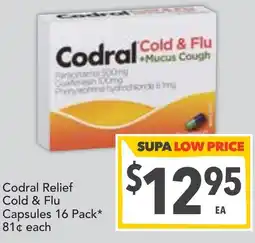 Supa Valu Codral Relief Cold & Flu Capsules offer