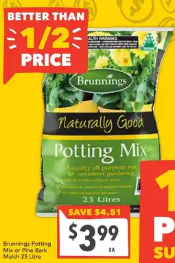 Supa Valu Brunnings Potting Mix or Pine Bark Mulch offer