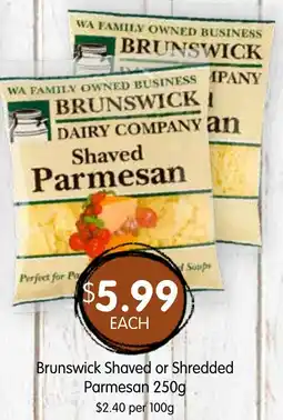 Spudshed Brunswick Shaved or Shredded Parmesan offer